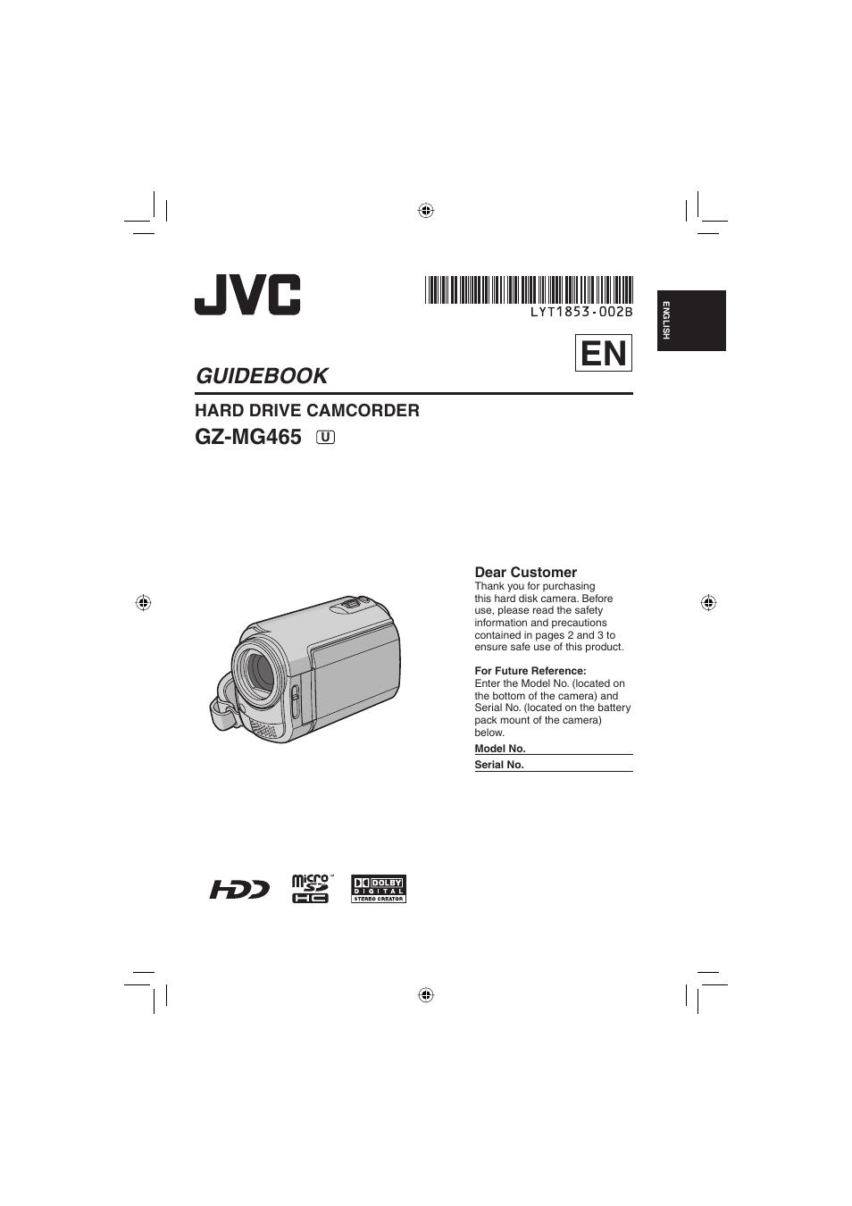 JVC Everio GZ-MG465 User Manual | 228 pages