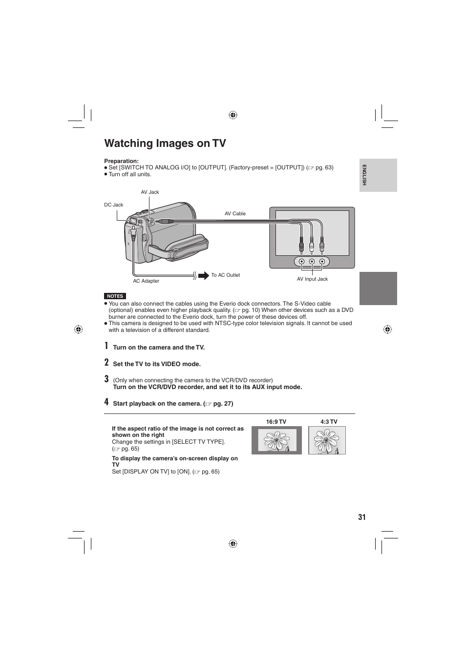 Watching images on tv | JVC Everio GZ-MG465 User Manual | Page 107 / 228
