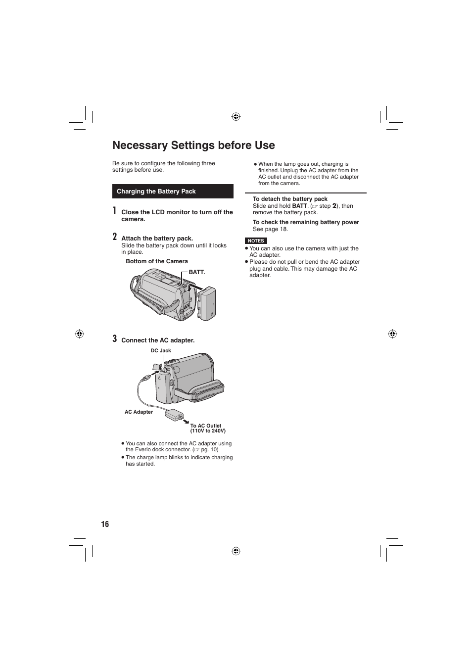 Necessary settings before use | JVC Everio GZ-MG465 User Manual | Page 92 / 228