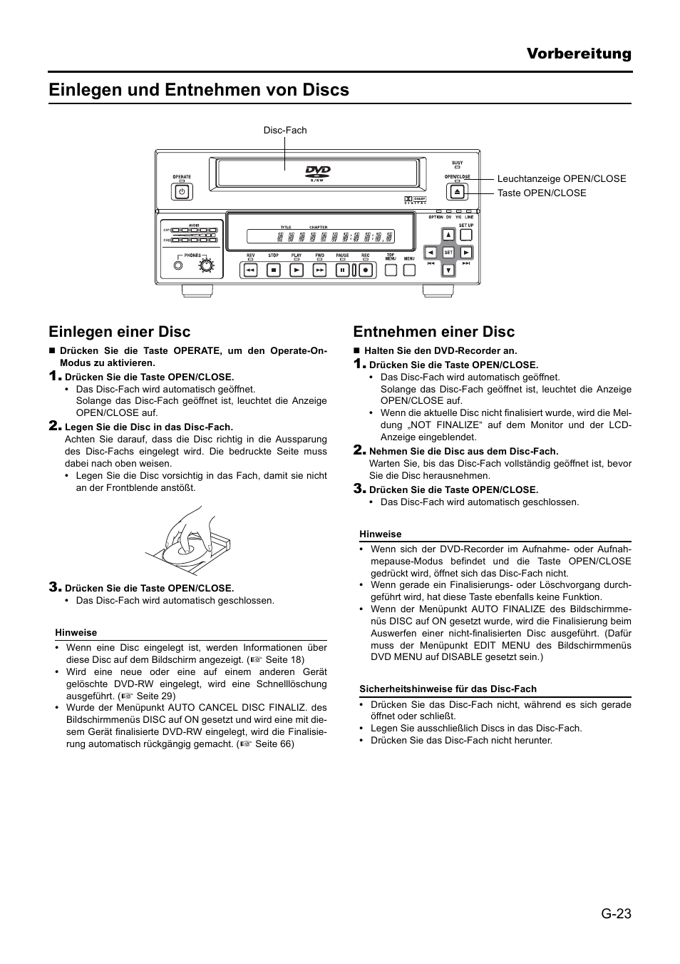 Einlegen und entnehmen von discs | JVC BD-X201MS User Manual | Page 106 / 498