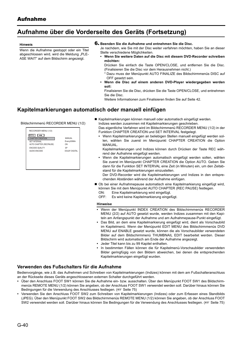 Aufnahme | JVC BD-X201MS User Manual | Page 123 / 498
