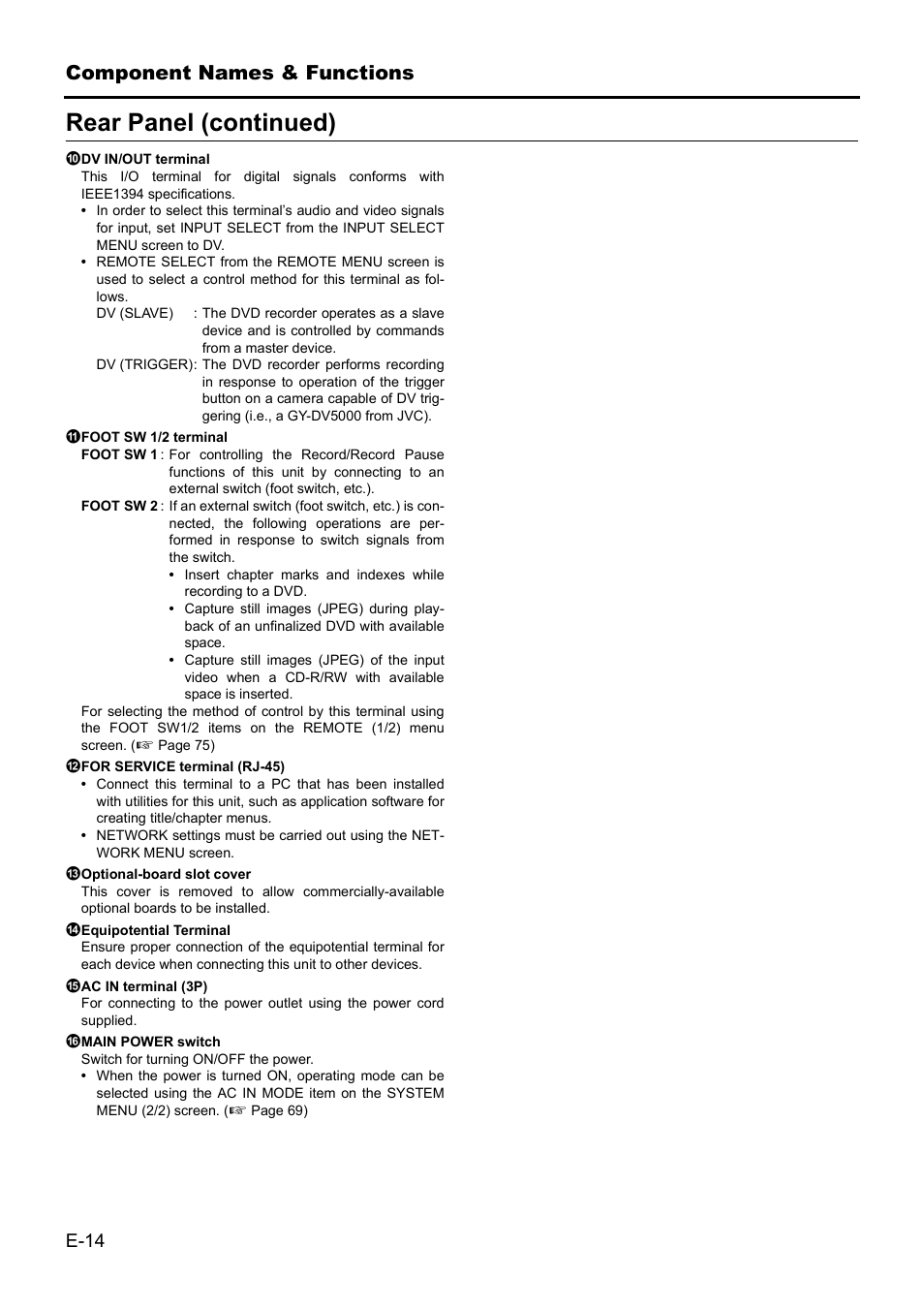 Rear panel (continued) | JVC BD-X201MS User Manual | Page 14 / 498