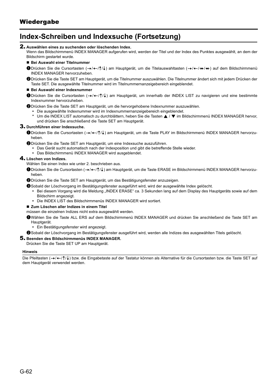 Index-schreiben und indexsuche (fortsetzung) | JVC BD-X201MS User Manual | Page 145 / 498