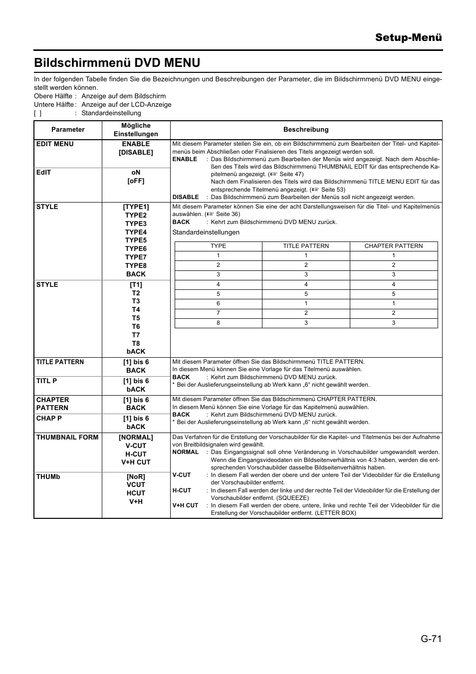 Bildschirmmenü dvd menu, Setup-menü | JVC BD-X201MS User Manual | Page 154 / 498