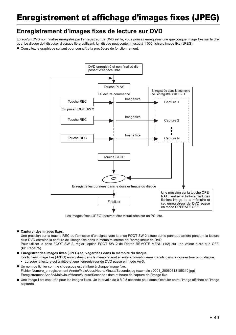 Enregistrement et affichage d’images fixes (jpeg), Enregistrement d’images fixes de lecture sur dvd | JVC BD-X201MS User Manual | Page 209 / 498
