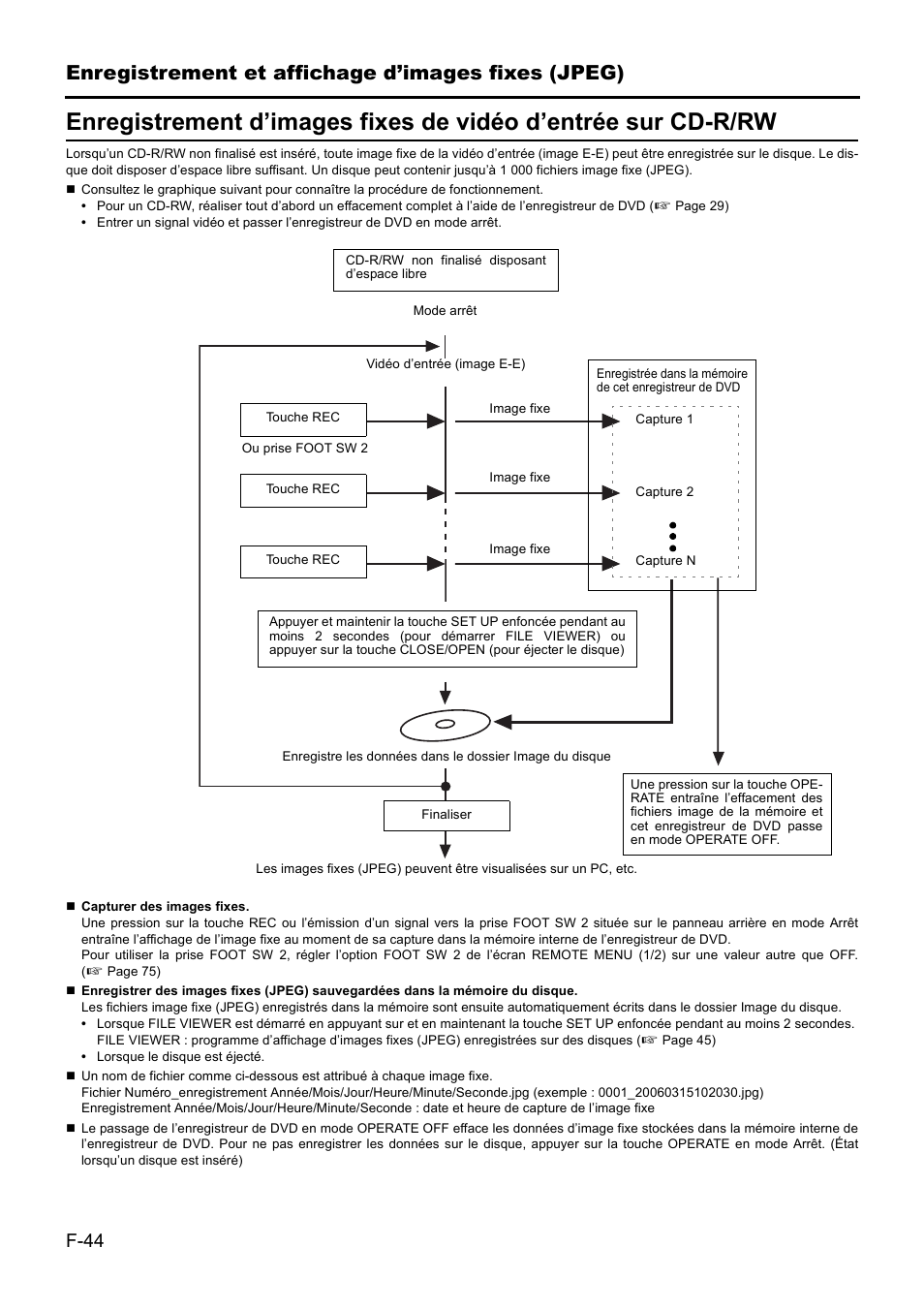 Enregistrement et affichage d’images fixes (jpeg) | JVC BD-X201MS User Manual | Page 210 / 498