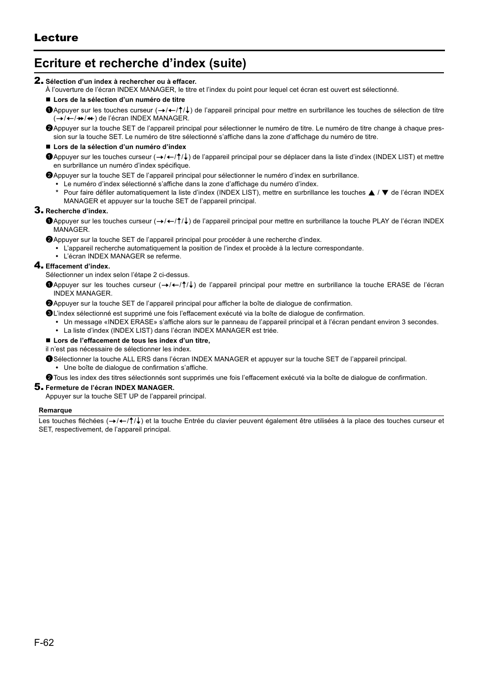 Ecriture et recherche d’index (suite) | JVC BD-X201MS User Manual | Page 228 / 498