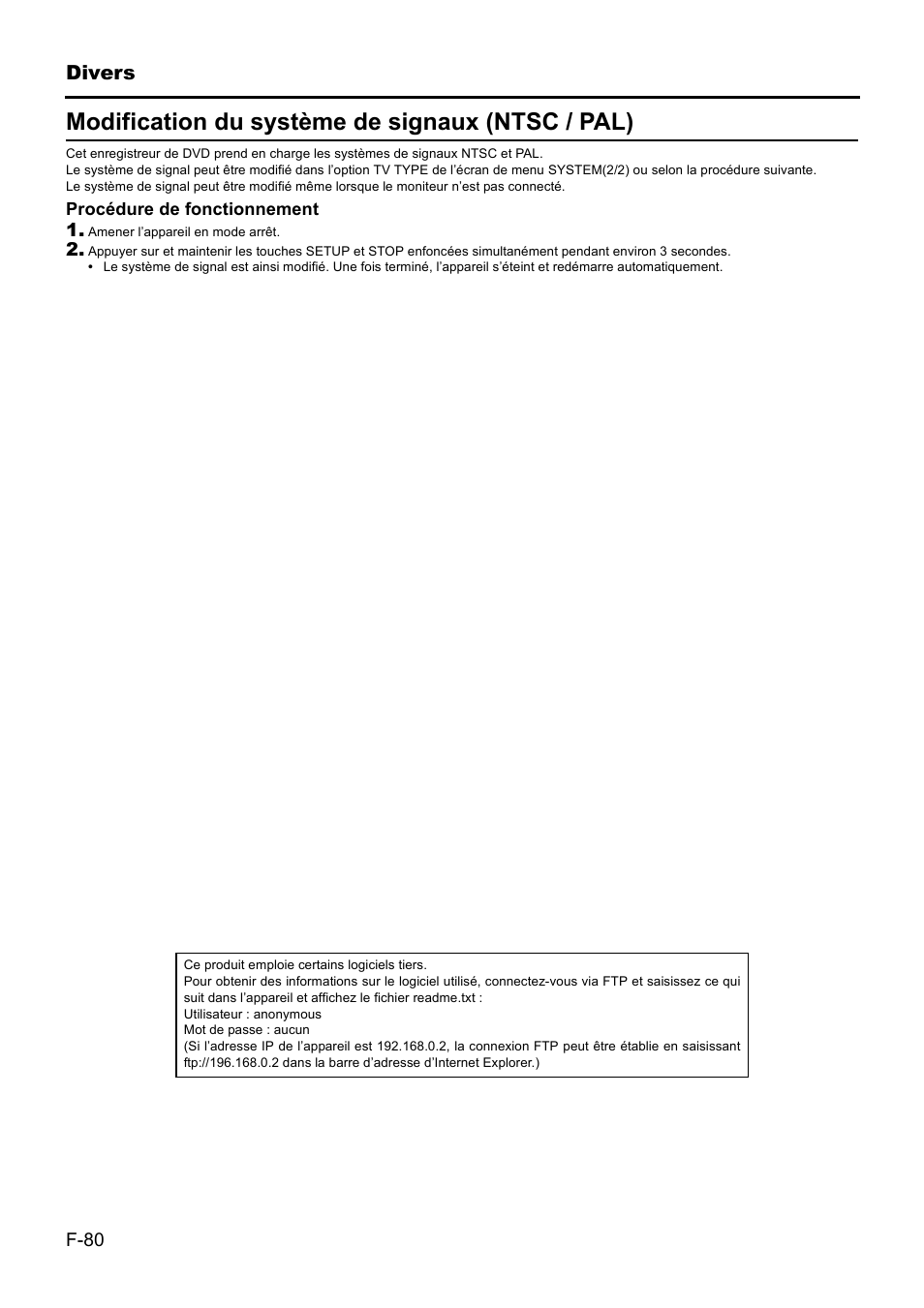 Modification du système de signaux (ntsc / pal) | JVC BD-X201MS User Manual | Page 246 / 498