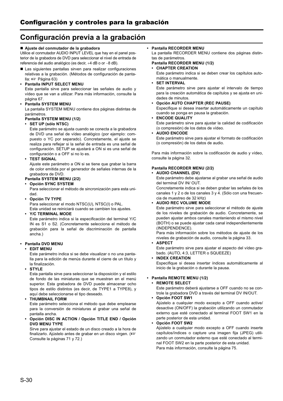 Configuración previa a la grabación, Configuración y controles para la grabación | JVC BD-X201MS User Manual | Page 279 / 498