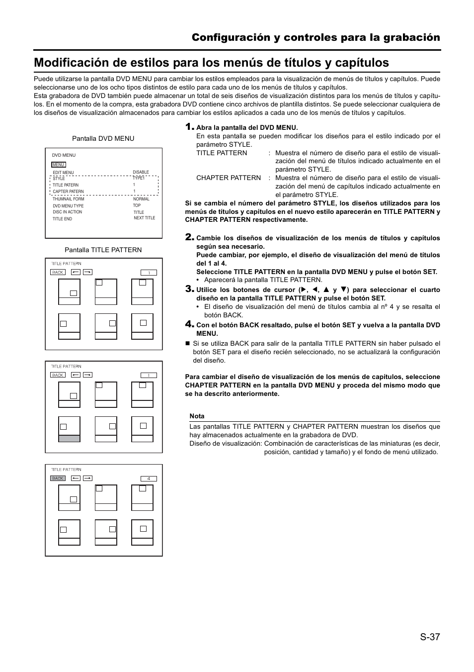 Configuración y controles para la grabación | JVC BD-X201MS User Manual | Page 286 / 498