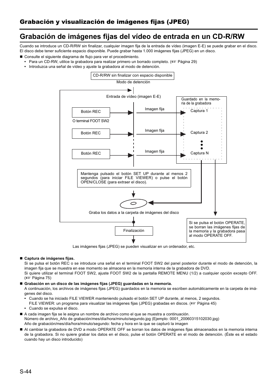 Grabación y visualización de imágenes fijas (jpeg) | JVC BD-X201MS User Manual | Page 293 / 498
