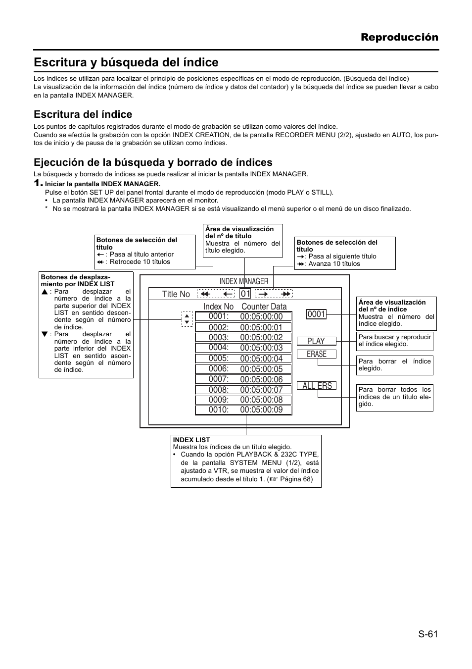 Escritura y búsqueda del índice | JVC BD-X201MS User Manual | Page 310 / 498