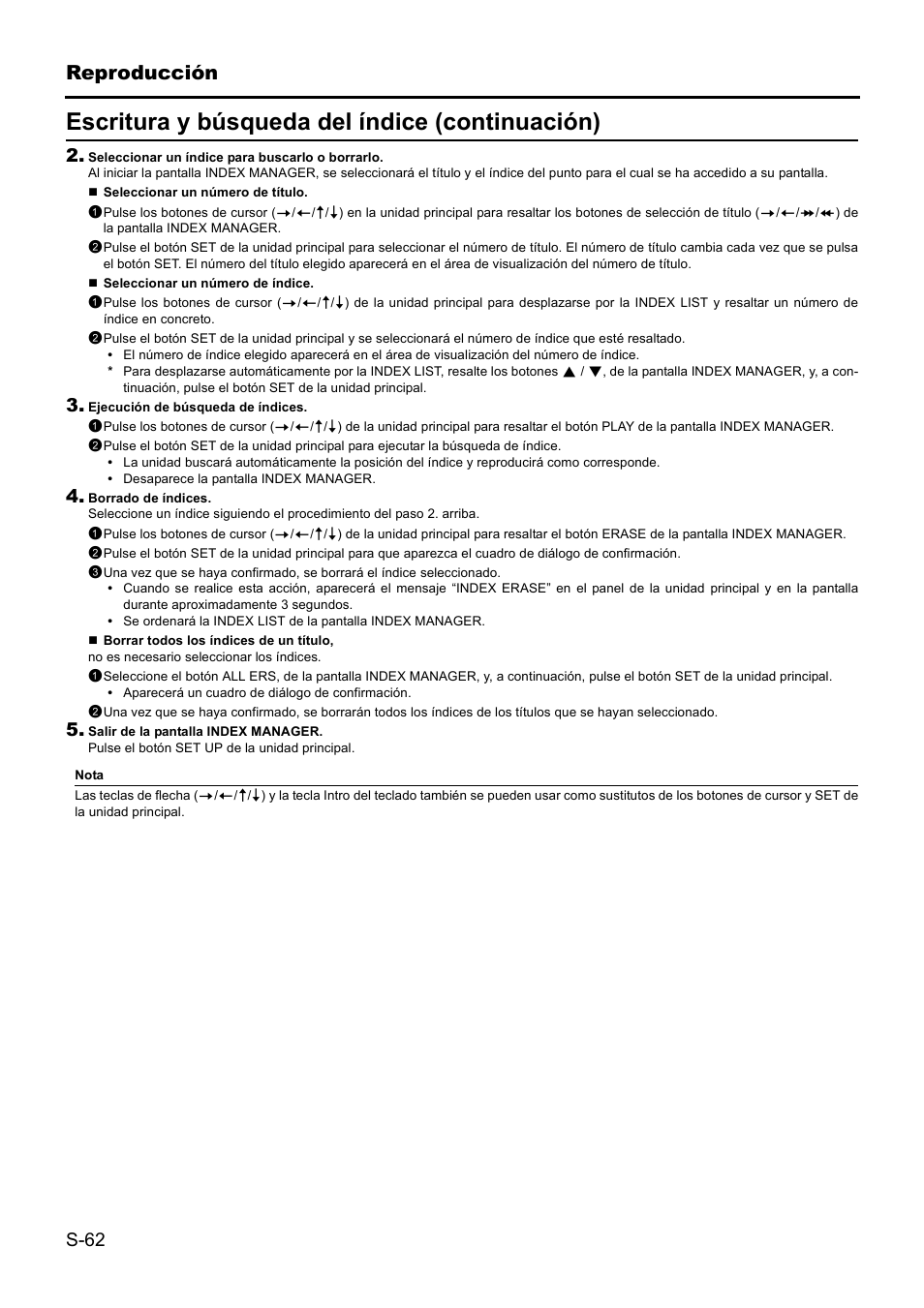 Escritura y búsqueda del índice (continuación) | JVC BD-X201MS User Manual | Page 311 / 498