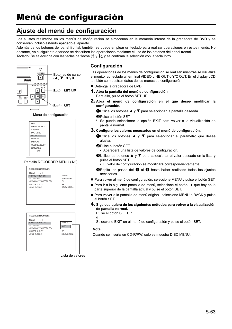 Menú de configuración, Ajuste del menú de configuración | JVC BD-X201MS User Manual | Page 312 / 498
