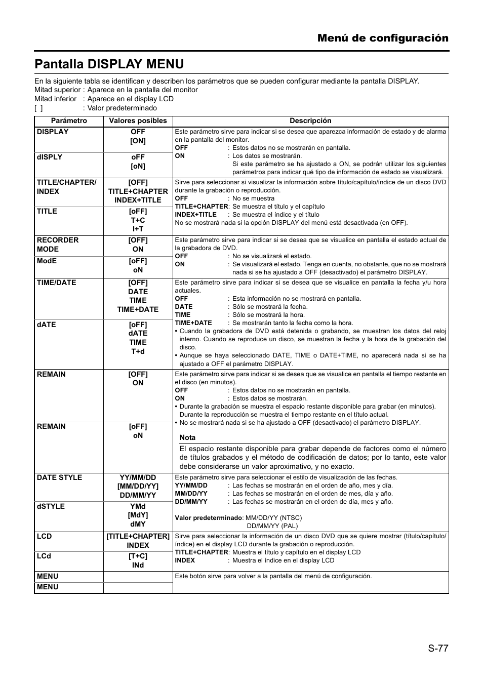 Pantalla display menu | JVC BD-X201MS User Manual | Page 326 / 498