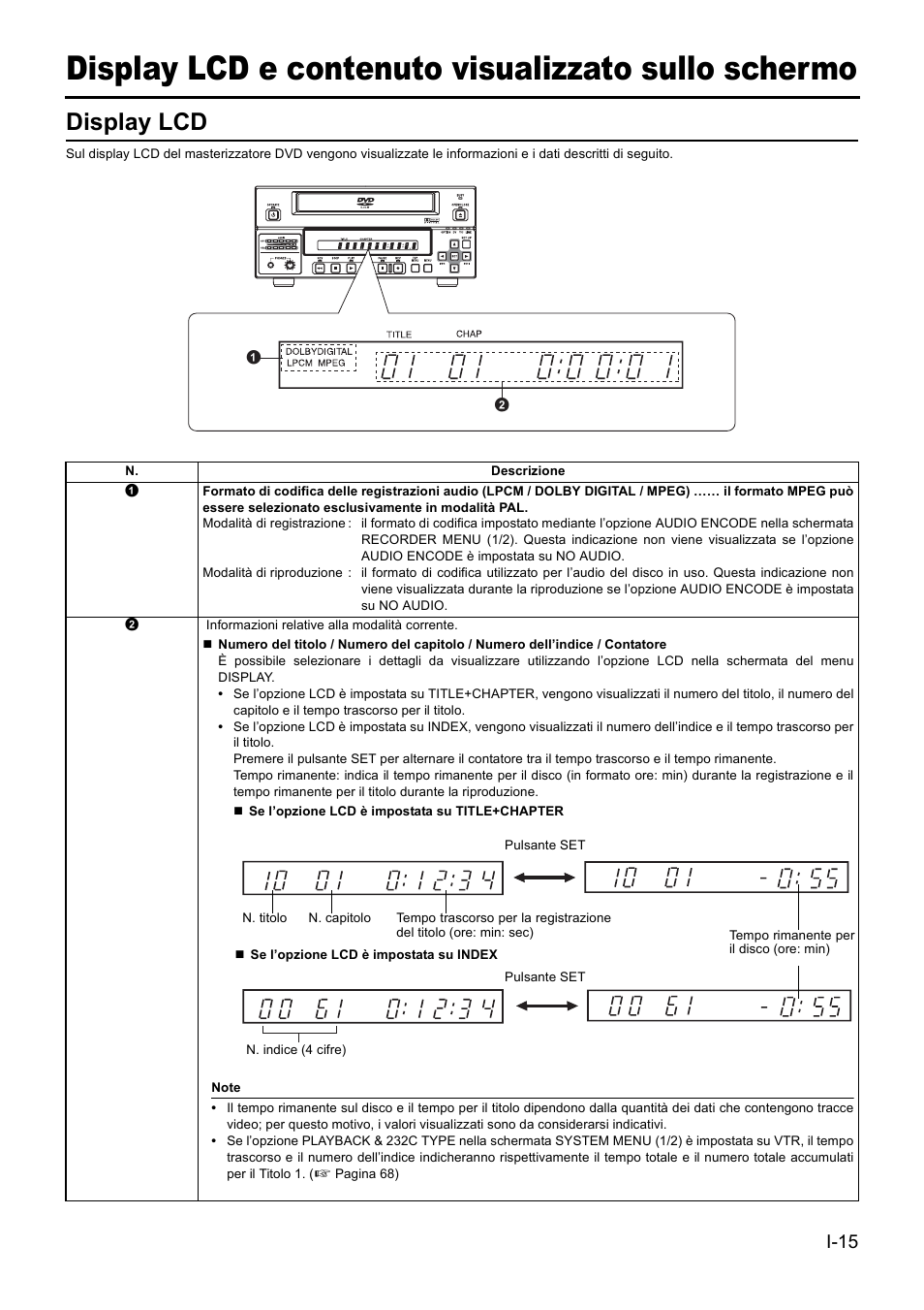 Display lcd e contenuto visualizzato sullo schermo, Display lcd | JVC BD-X201MS User Manual | Page 347 / 498