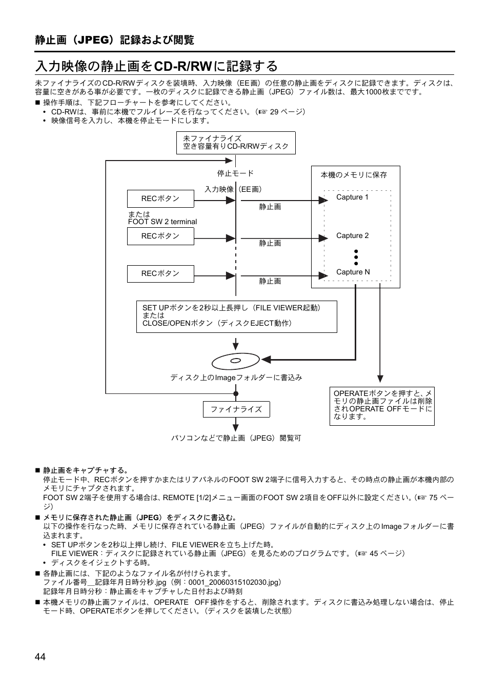 入力映像の静止画を cd-r/rw に記録する | JVC BD-X201MS User Manual | Page 459 / 498
