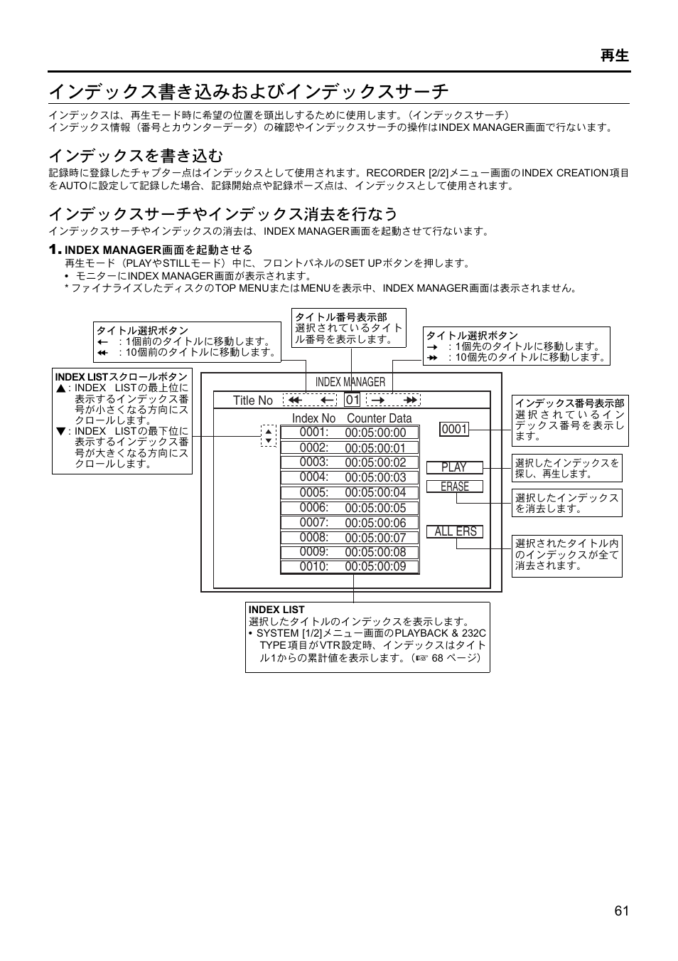 インデックス書き込みおよびインデックスサーチ | JVC BD-X201MS User Manual | Page 476 / 498
