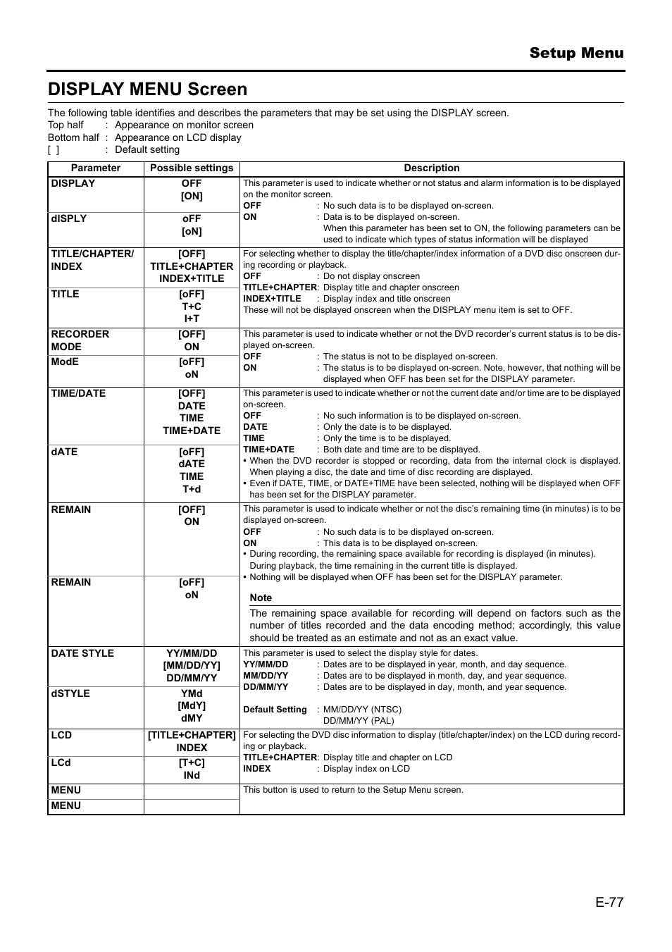 Display menu screen | JVC BD-X201MS User Manual | Page 77 / 498