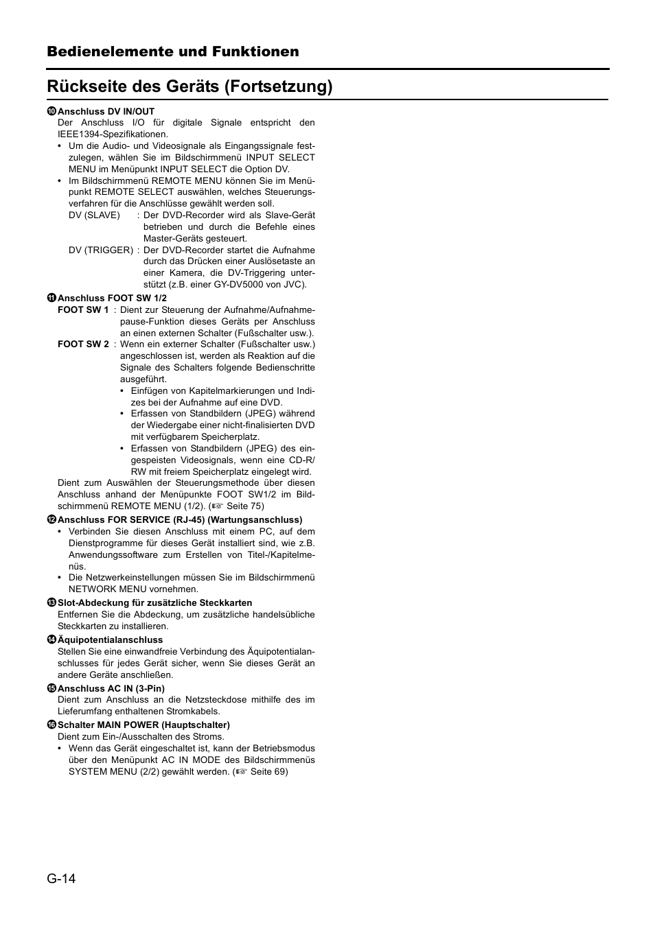 Rückseite des geräts (fortsetzung), Bedienelemente und funktionen | JVC BD-X201MS User Manual | Page 97 / 498