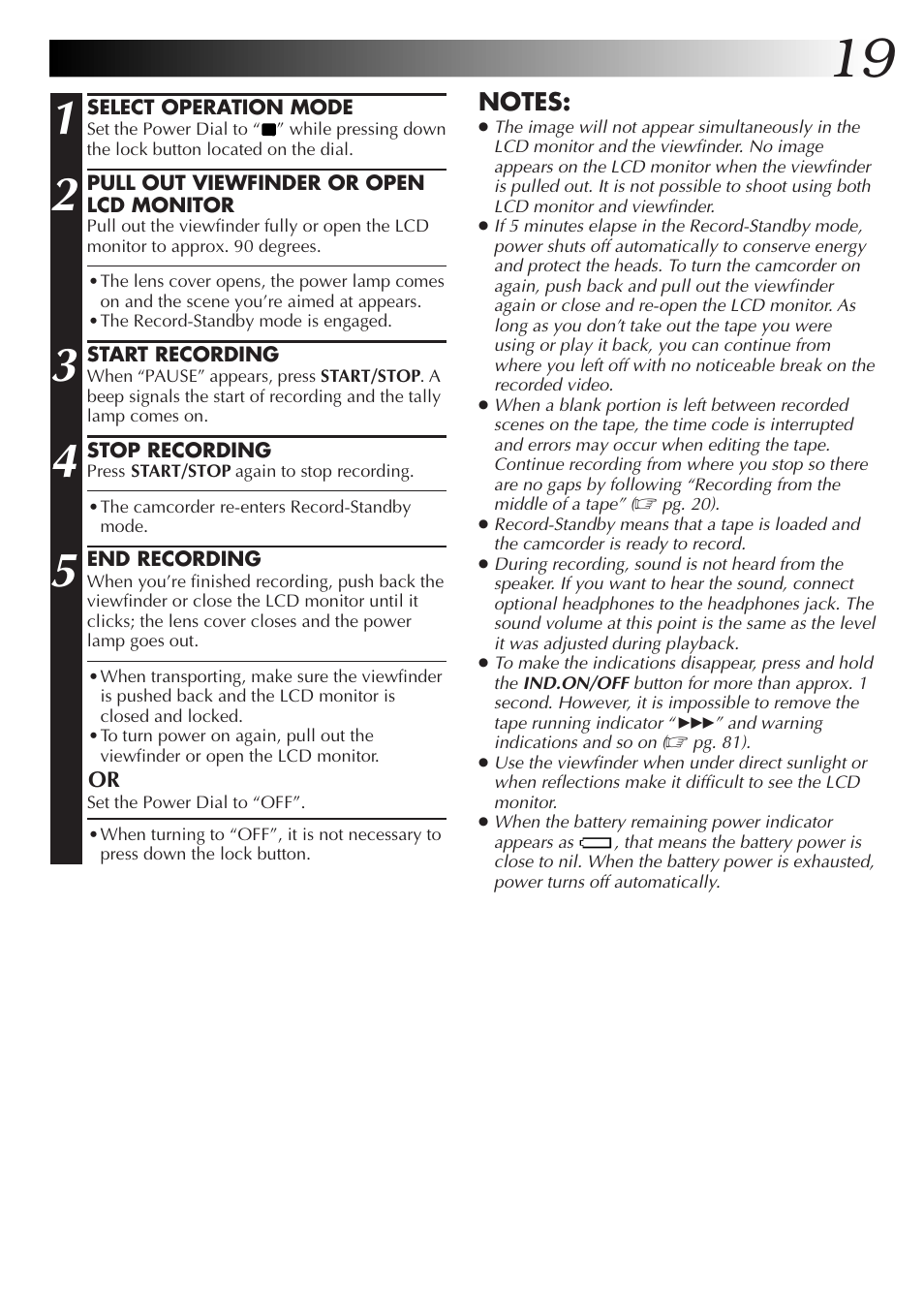 JVC GR-DVM55 User Manual | Page 19 / 88