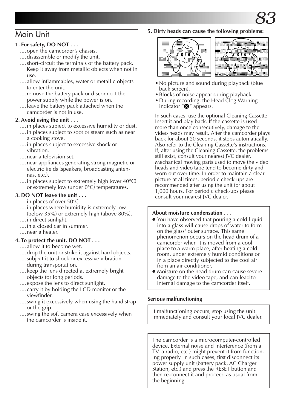 Main unit | JVC GR-DVM55 User Manual | Page 83 / 88