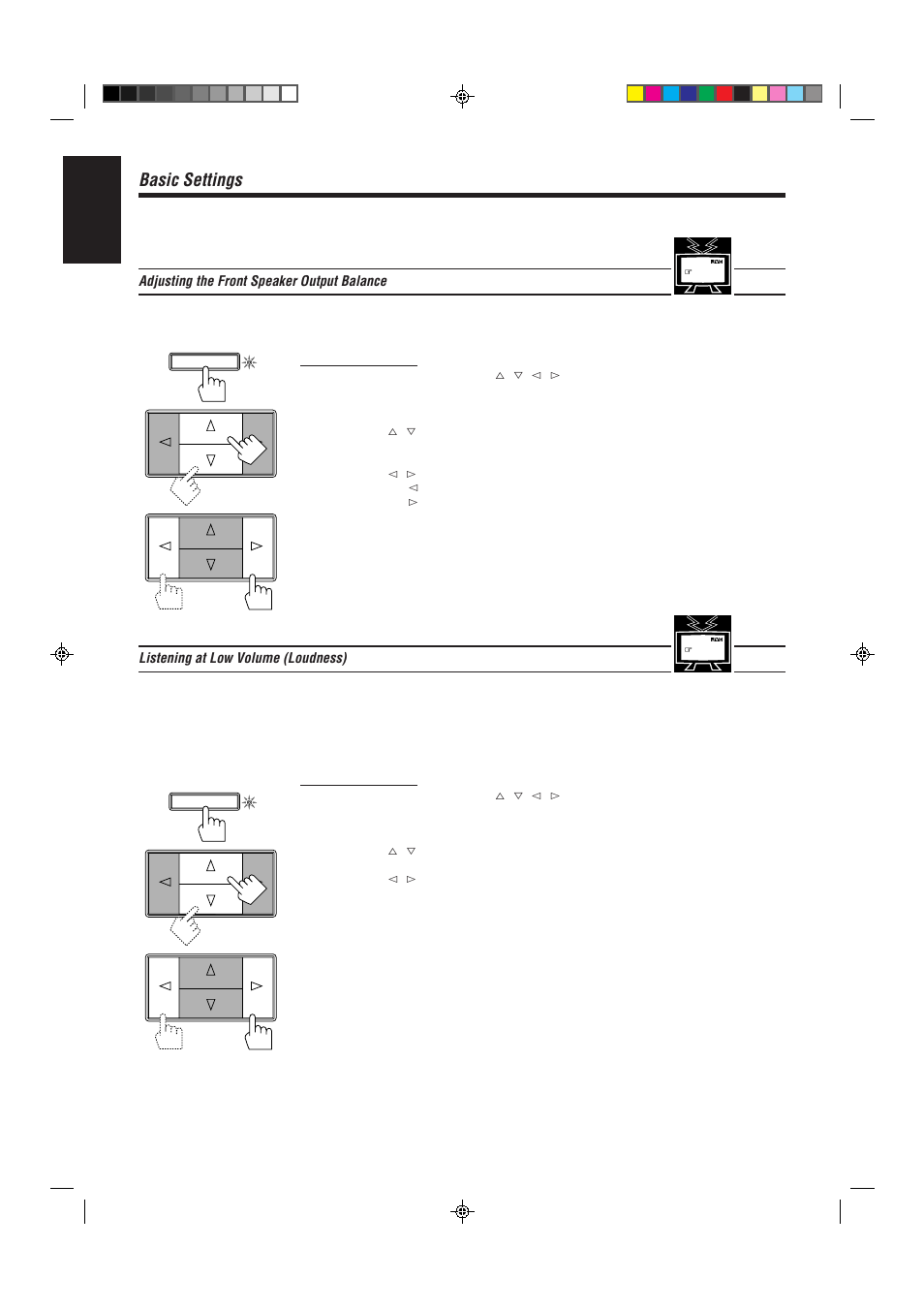 Basic settings, English | JVC RX-80PGD User Manual | Page 18 / 56