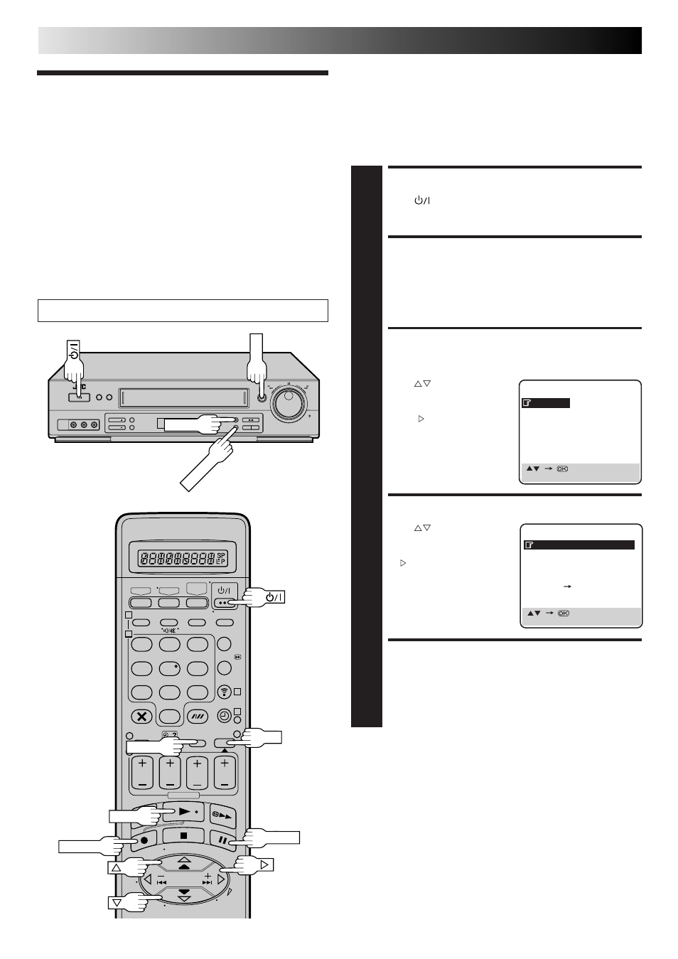 Turn on the recorder, Access main menu screen, Access mode set screen | Select b.e.s.t. mode, Return to normal screen, Advanced operations (cont.), B.e.s.t. picture system | JVC HR-DD865EK User Manual | Page 20 / 64