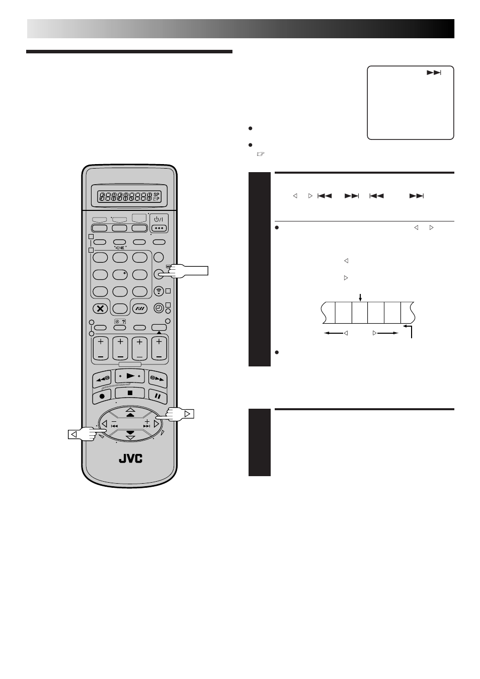 Looking for the scene you want, Activate index search, Advanced operations (cont.) | Index search, Skip search | JVC HR-DD865EK User Manual | Page 22 / 64