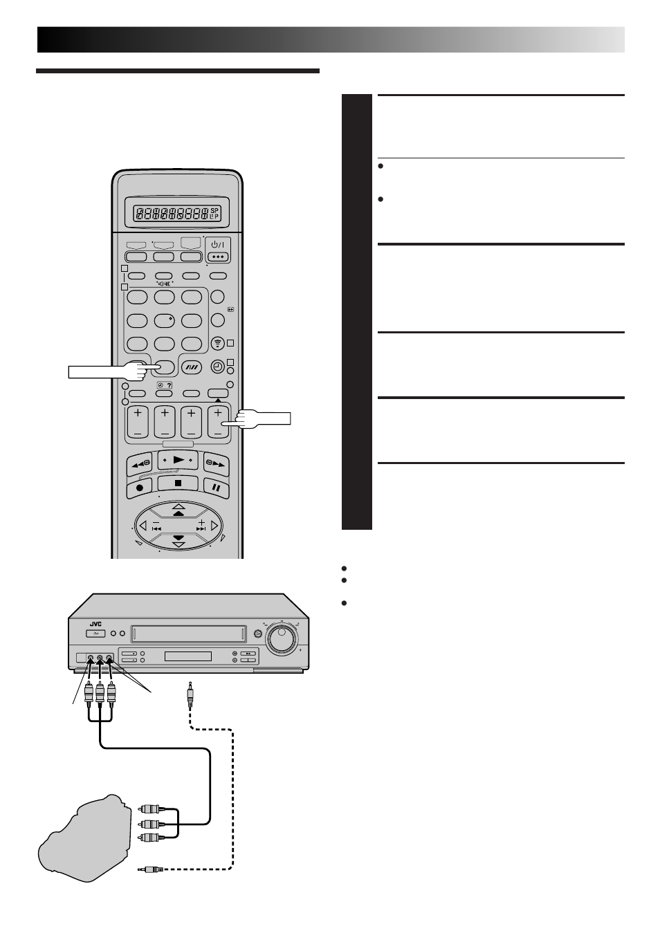 Edit from a camcorder, Make connections, Set recorder’s input mode | Set edit mode, Start camcorder, Start recorder | JVC HR-DD865EK User Manual | Page 33 / 64