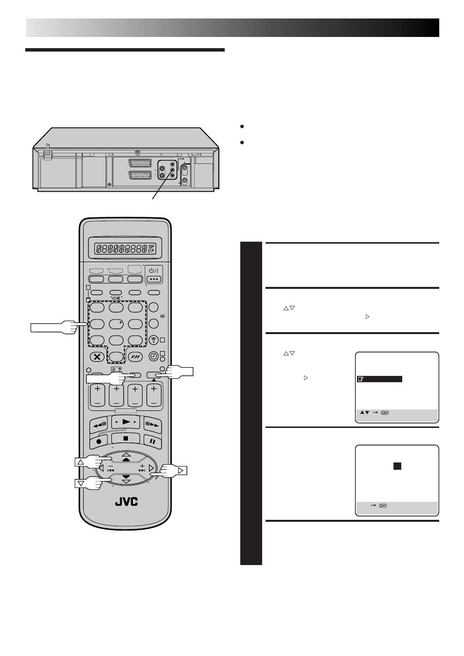 Information on j terminal, Advanced operations (cont.), Access main menu screen | Access initial set screen, Access jlip id no. set screen, Set jlip id number, Return to normal screen | JVC HR-DD865EK User Manual | Page 40 / 64