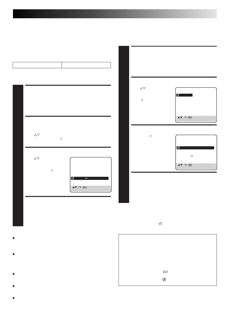 Access main menu screen, Access mode set screen, Select mode | Return to normal screen, Auto timer, Auto sp → lp timer | JVC HR-DD865EK User Manual | Page 43 / 64