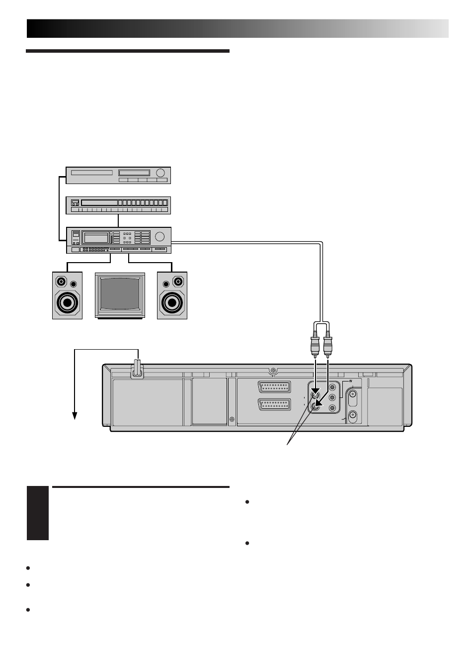 Connection to a stereo system, Make connections, System connections | Cautions | JVC HR-DD865EK User Manual | Page 45 / 64