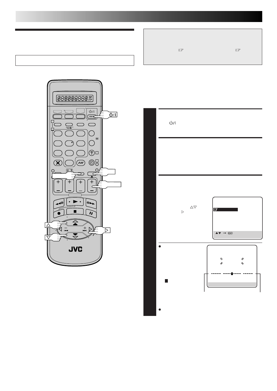 Tuner set, Turn on the recorder, Access main menu screen | Perform auto channel set, Subsidiary settings (cont.), Auto channel set | JVC HR-DD865EK User Manual | Page 48 / 64
