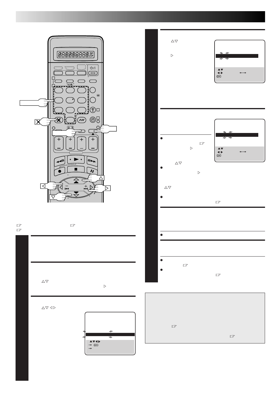 Subsidiary settings (cont.), Storing channels manually, Access main menu | Access confirmation screen, Select position, Attention, Select band, Input channel, Enter new channel information, Close confirmation screen | JVC HR-DD865EK User Manual | Page 50 / 64