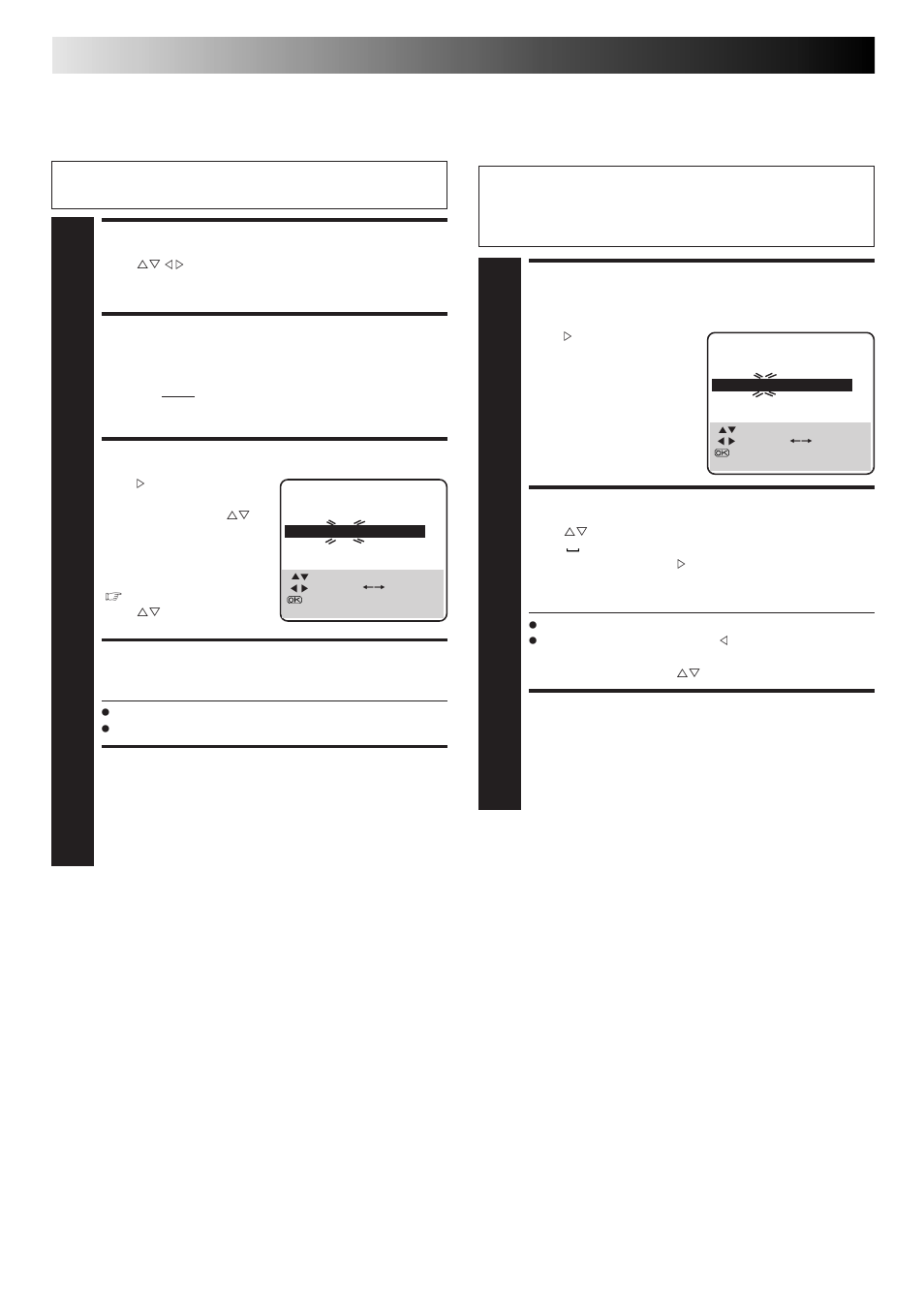 Select station name character, Enter new character, Close confirmation screen | Select item, Access manual channel set screen, Select new station, Switch stations, Subsidiary settings (cont.), Set stations (b), Set stations (a) | JVC HR-DD865EK User Manual | Page 52 / 64