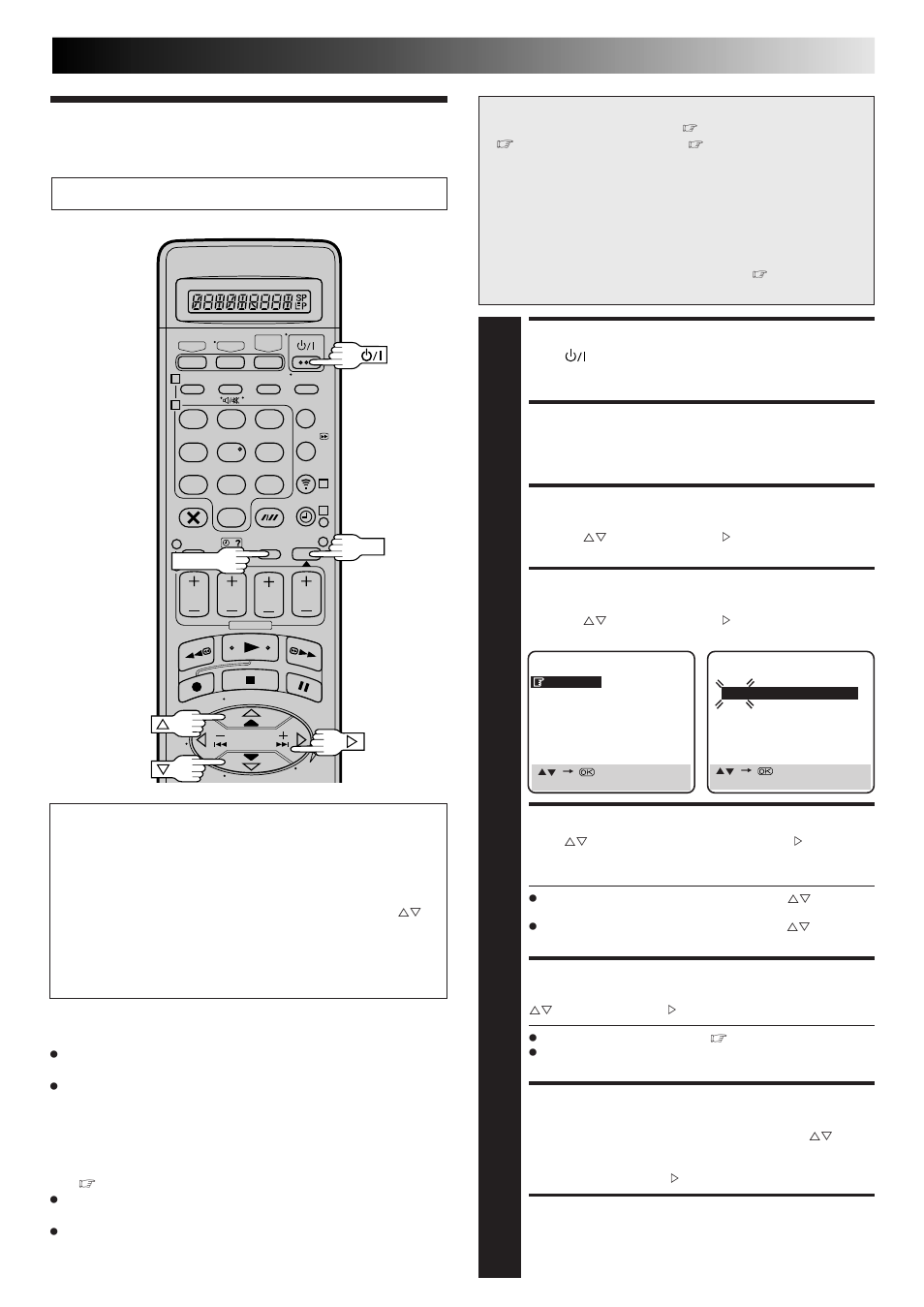 Clock set, Turn the recorder on, Access main menu screen | Access initial set screen, Access clock set screen, Set date and time, Set just clock, Set clock data source preset, Start clock operation | JVC HR-DD865EK User Manual | Page 55 / 64