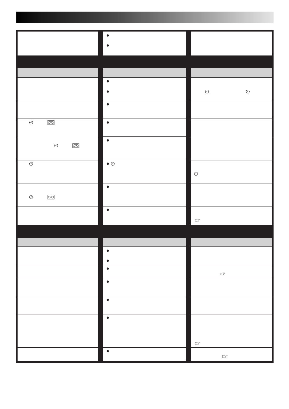 Other problems timer recording, Corrective action, Symptom | Possible cause | JVC HR-DD865EK User Manual | Page 59 / 64