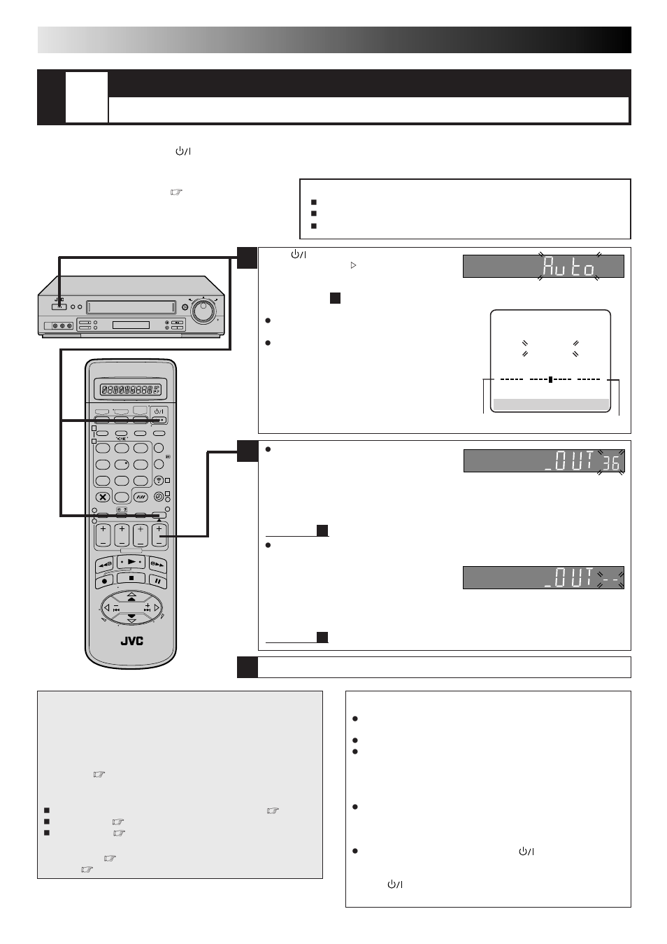 Quick set up guide (cont.), Step, Auto set up | Attention | JVC HR-DD865EK User Manual | Page 6 / 64