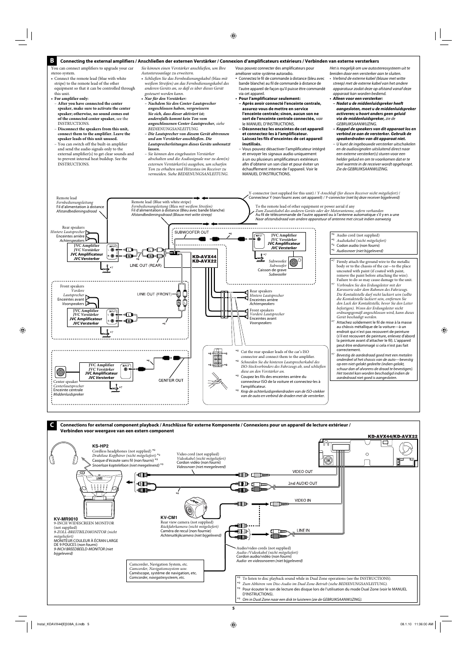 JVC DVD/CD Receiver KD-AVX22 User Manual | Page 5 / 6