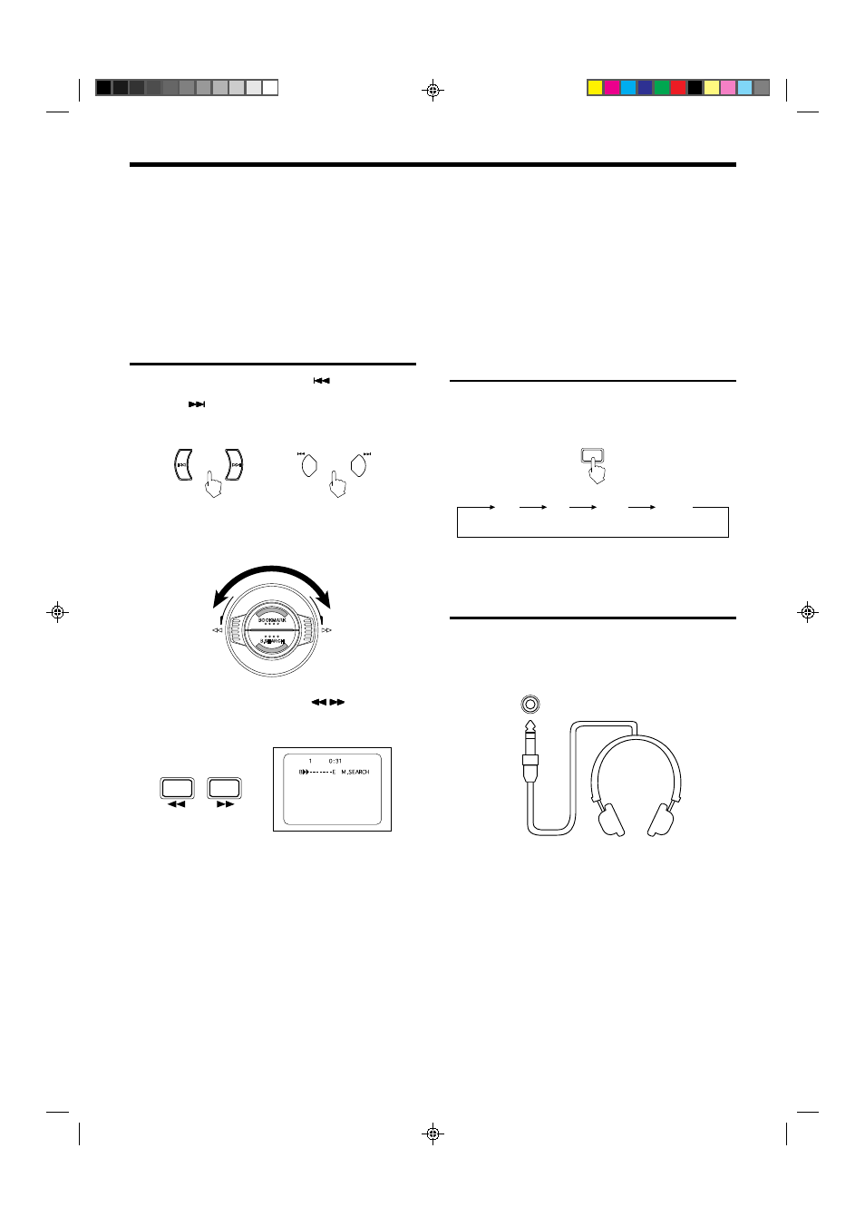 Using stereo headphones, Basic operations auto search/manual search, Slow-motion playback on the remote control unit | JVC XL-SV23GD User Manual | Page 12 / 24