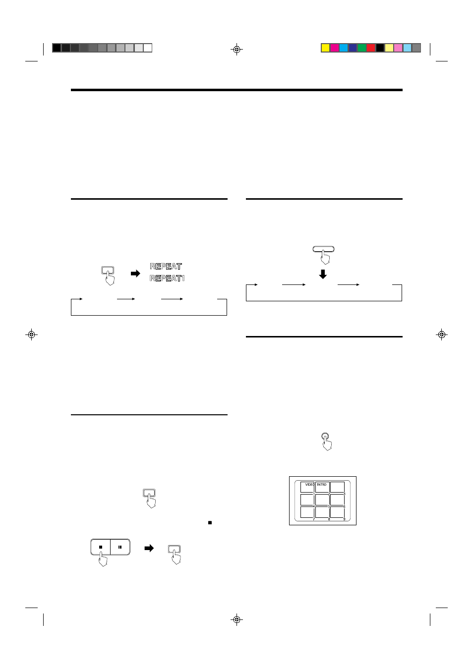 Repeating tracks, Randomly playing tracks, Viewing the video intro of a video cd | JVC XL-SV23GD User Manual | Page 14 / 24