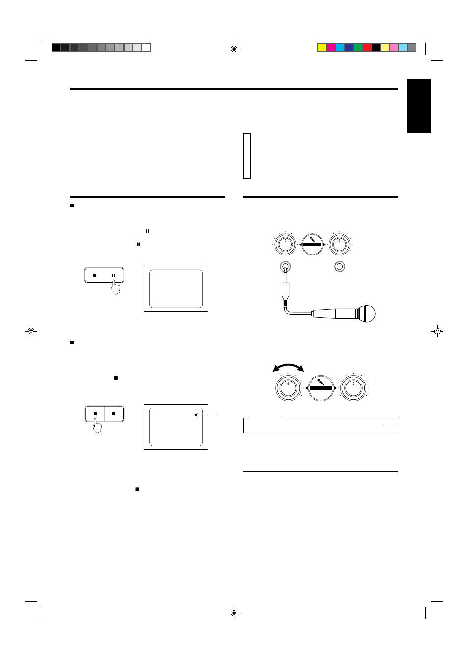 Using microphones, English, Using wired microphones | Various unique functions, Using a microphone with the key control function, Canceling all bookmarks, Page 13 | JVC XL-SV23GD User Manual | Page 17 / 24
