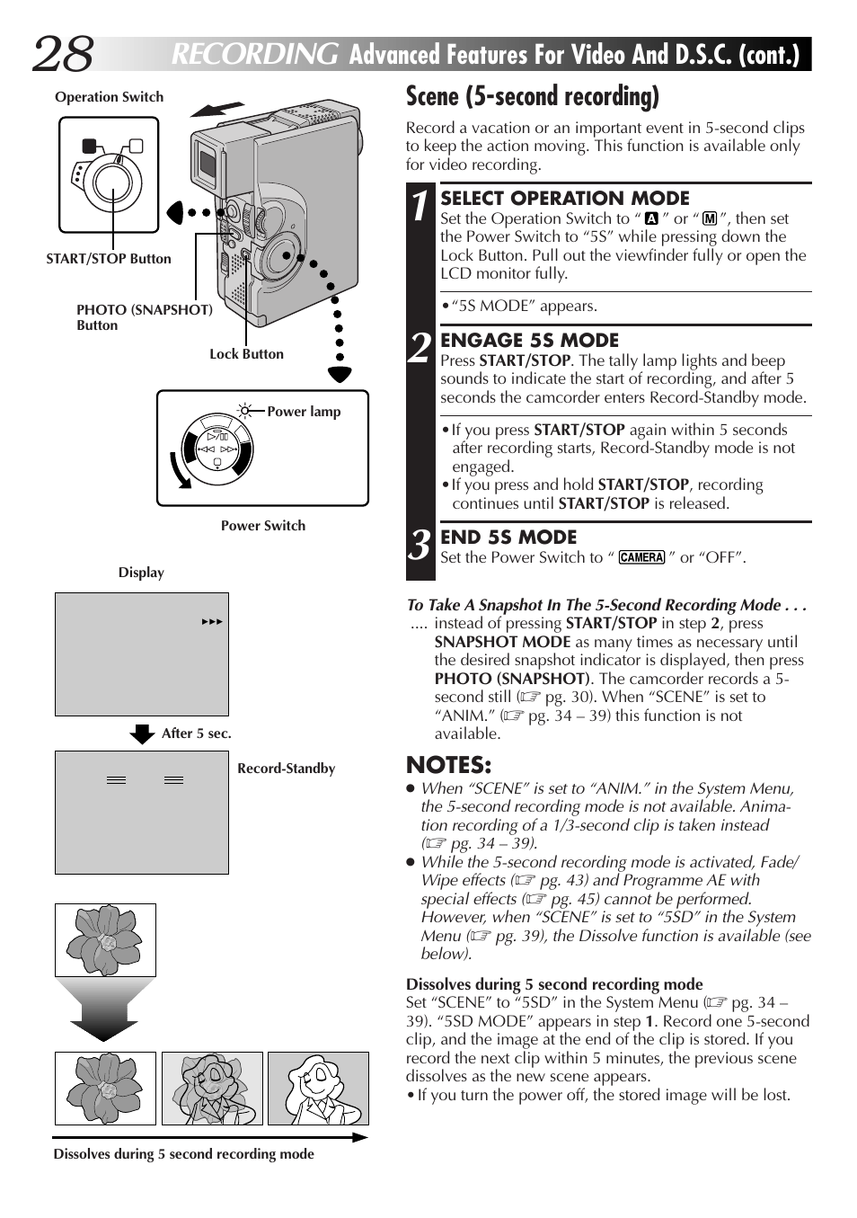 Recording | JVC GR-DVX70 User Manual | Page 28 / 112