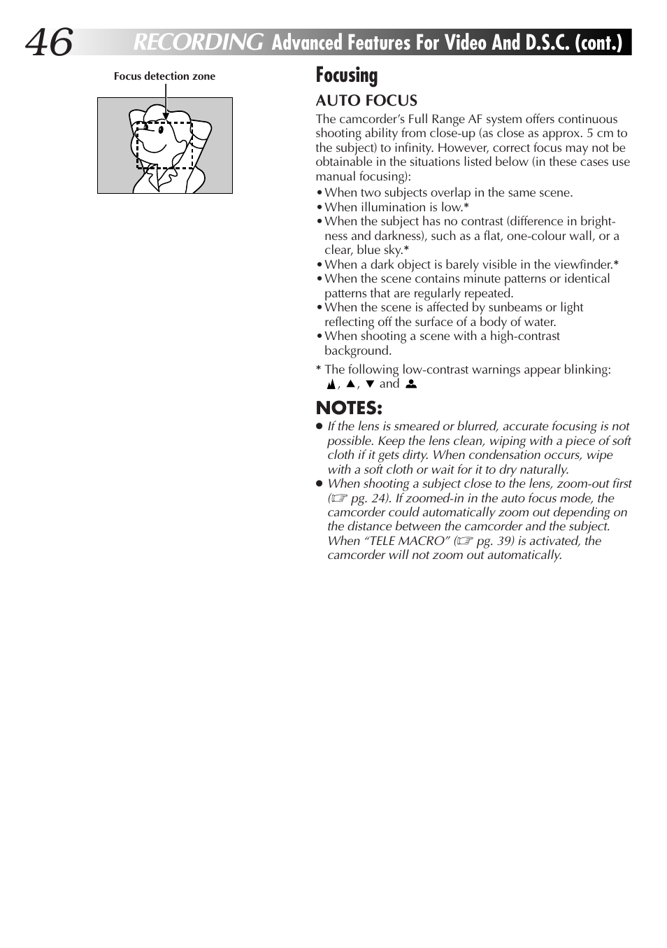 Recording | JVC GR-DVX70 User Manual | Page 46 / 112