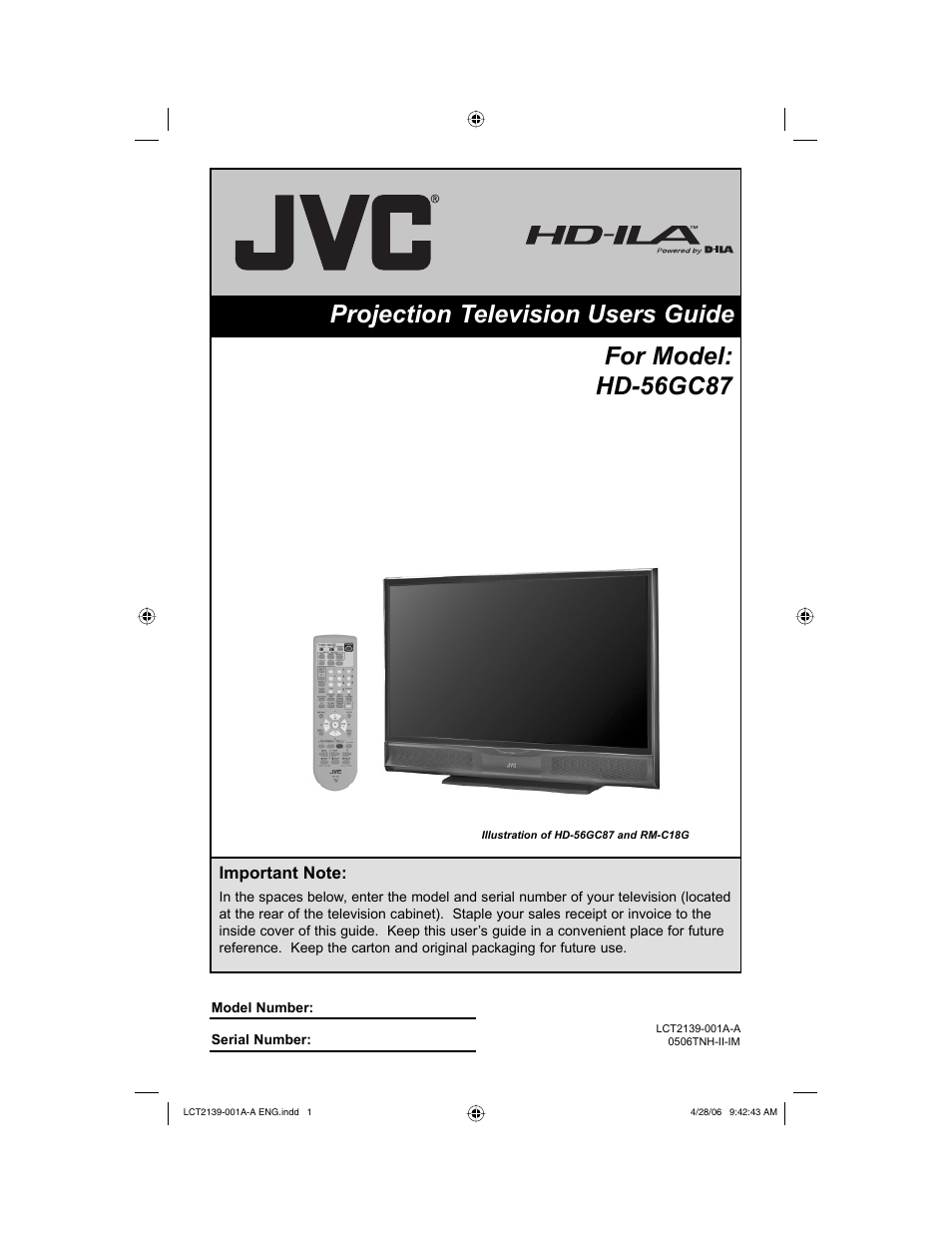 JVC HD-56GC87 User Manual | 80 pages