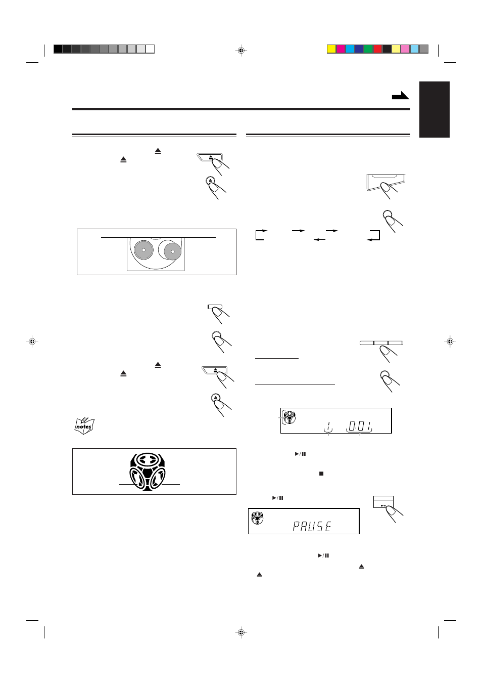 Playing back cds, Loading cds | JVC CA-MXJ150R User Manual | Page 19 / 38