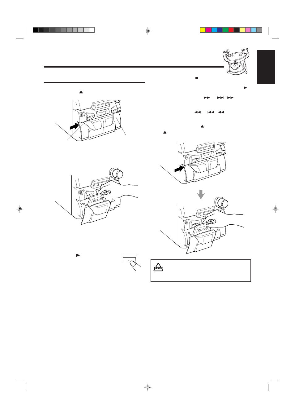 Playing back tapes, Playing back a tape | JVC CA-MXJ150R User Manual | Page 21 / 38