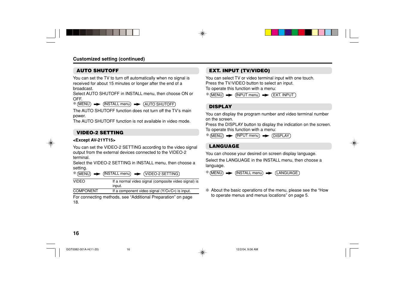 JVC AV-29VT15 User Manual | Page 16 / 22