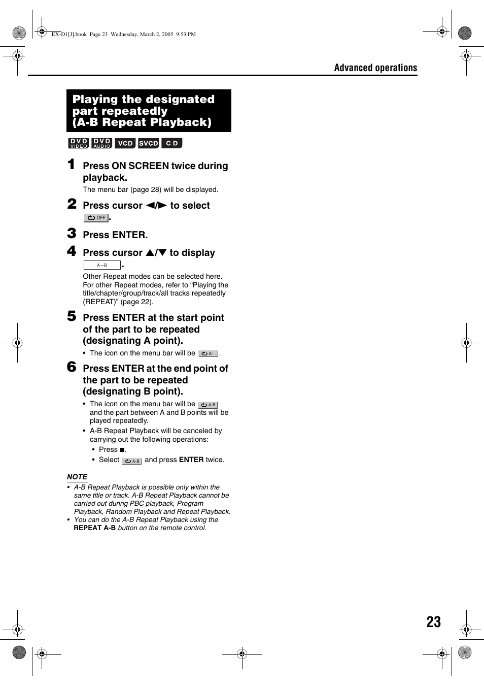 JVC EX-D1 User Manual | Page 25 / 48